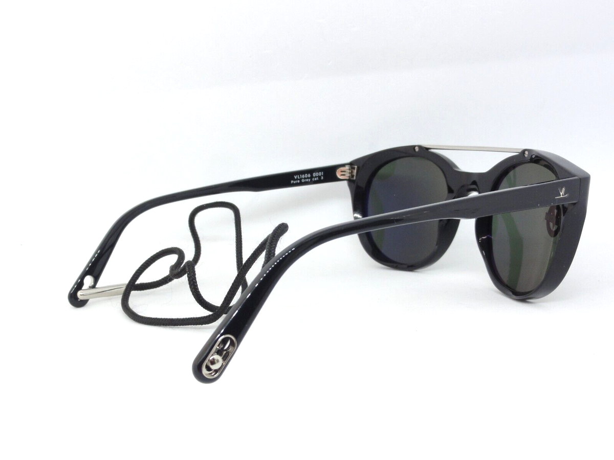 Vuarnet Black Pure Gray Sunglasses Round Lanyard Vl1606 0001  display picture 2