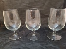 Set of 3 Large Crystal Brandy Cognac Snifters Goblets 6.25" H 16 Fl Oz EUC!