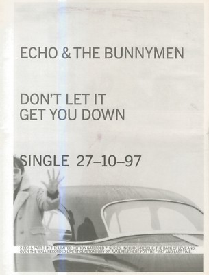 BABK8 ADVERT 15X12 ECHO & THE BUNNYMEN - DONT LET IT GET YOU DOWN - SINGLE