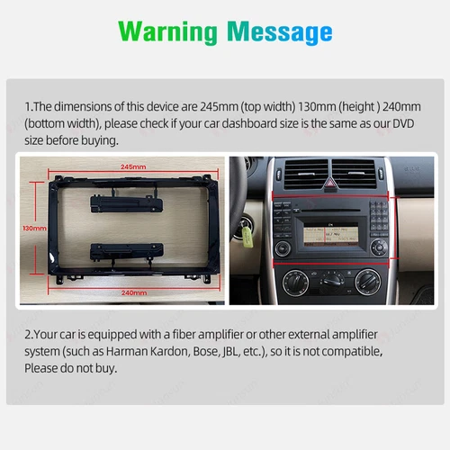 Radio de coche 128G Qualcomm CarPlay para Mercedes-Benz clase A/B/Vito W169 W639 W245 - Imagen 4 de 14
