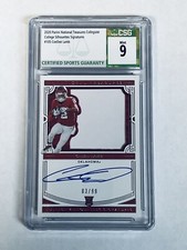 2020 National Treasures Silhouettes Ceedee Lamb RC #/99 CSG 9 AUTO 10