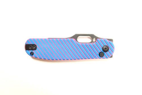 Kizer x CDC Cormorant - Blue/Pink Candy Stripe G10 - Blackwash S35VN - 1 of 100! - Picture 6 of 8