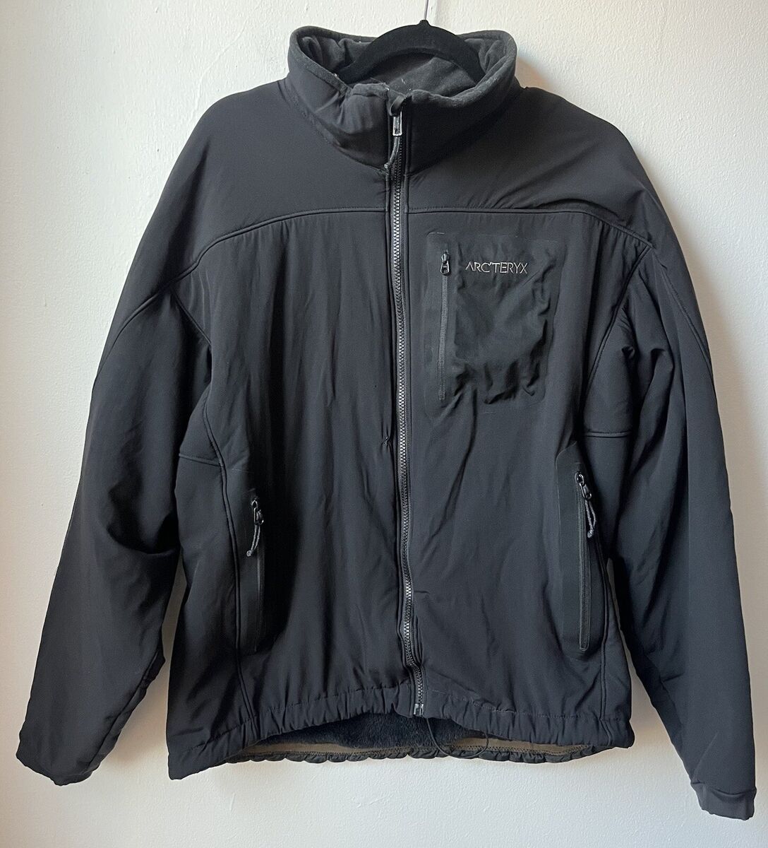 Arc'teryx Easyrider Jacket Black Mens Size XL Fleece Lined Arc'teryx Easyrider Jacket Black Mens Size XL Fleece Lined