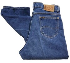 Vintage 80s Lee Riders Regular Blue Denim Jeans Union Made In USA Women's 16x30