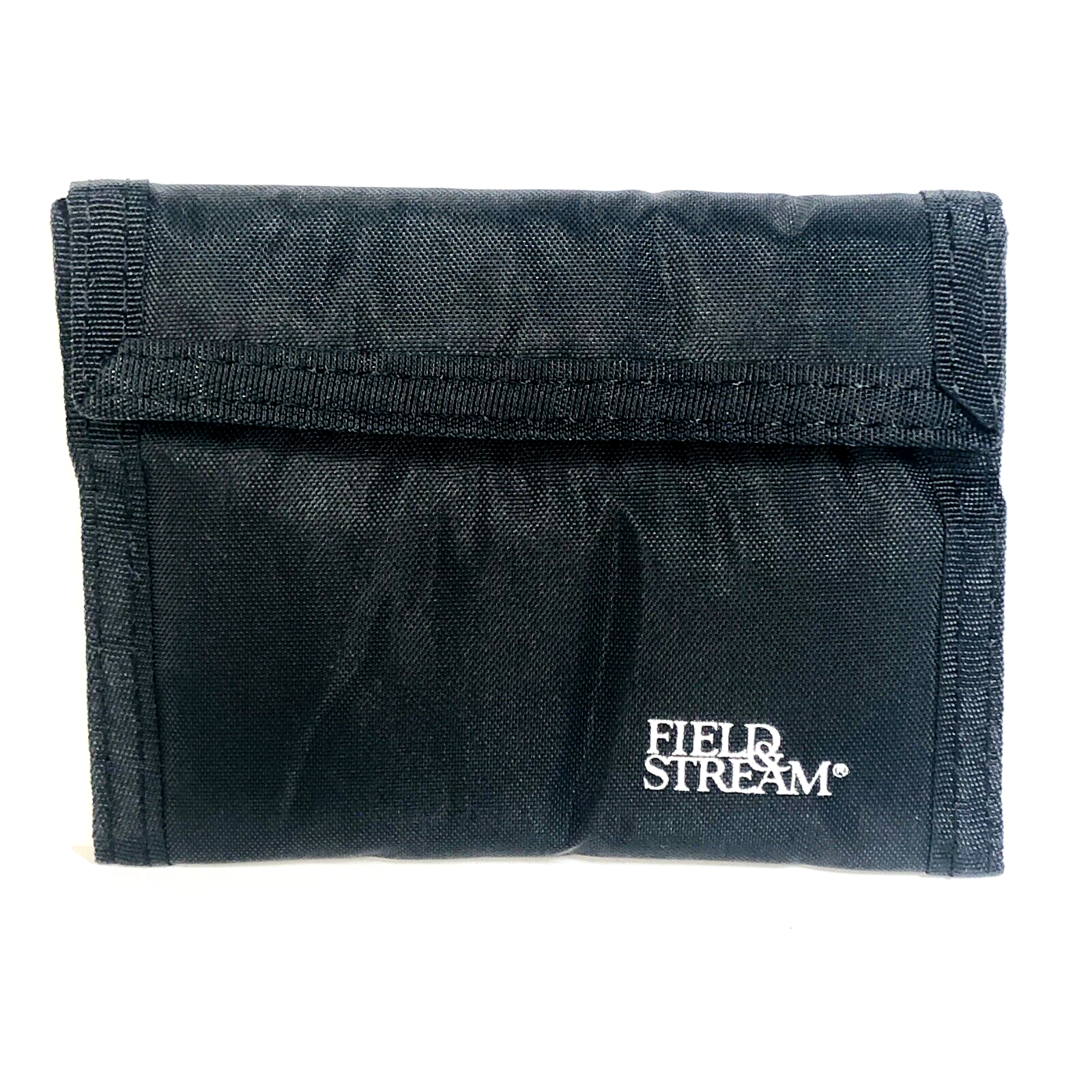 NEW Field & Stream Black Bifold Wallet 5 Pockets Hook & Loop Close Coin Pocket-image