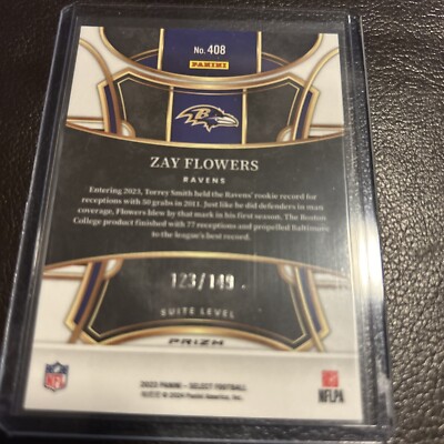 2023 Panini Select Zay Flowers Tri Color Prizms RC #123/149 #408