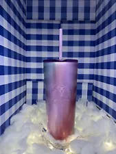 NEW STARBUCKS OMBRE GRADIENT METAL 2021 Holiday Starbucks Tumbler 16oz *NEW*