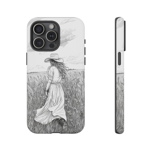 Cowgirl Drawing Field Phone Case for iPhone, Samsung Galaxy, Pixel - 第 37/240 張圖片