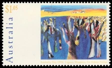 AUSTRALIA 1359 (SG1437) - "Lagoon, Wimmera" by Sir Sidney Nolan (pb76930)