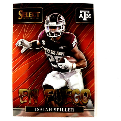 Isaiah Spiller 2022 Panini Select Draft Picks En Fuego Rookie Insert #EN-IS