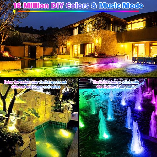 1-4 PACK Waterproof Garden Spotlights Halloween Yard Path Pool Landscape Lights - Picture 5 of 17