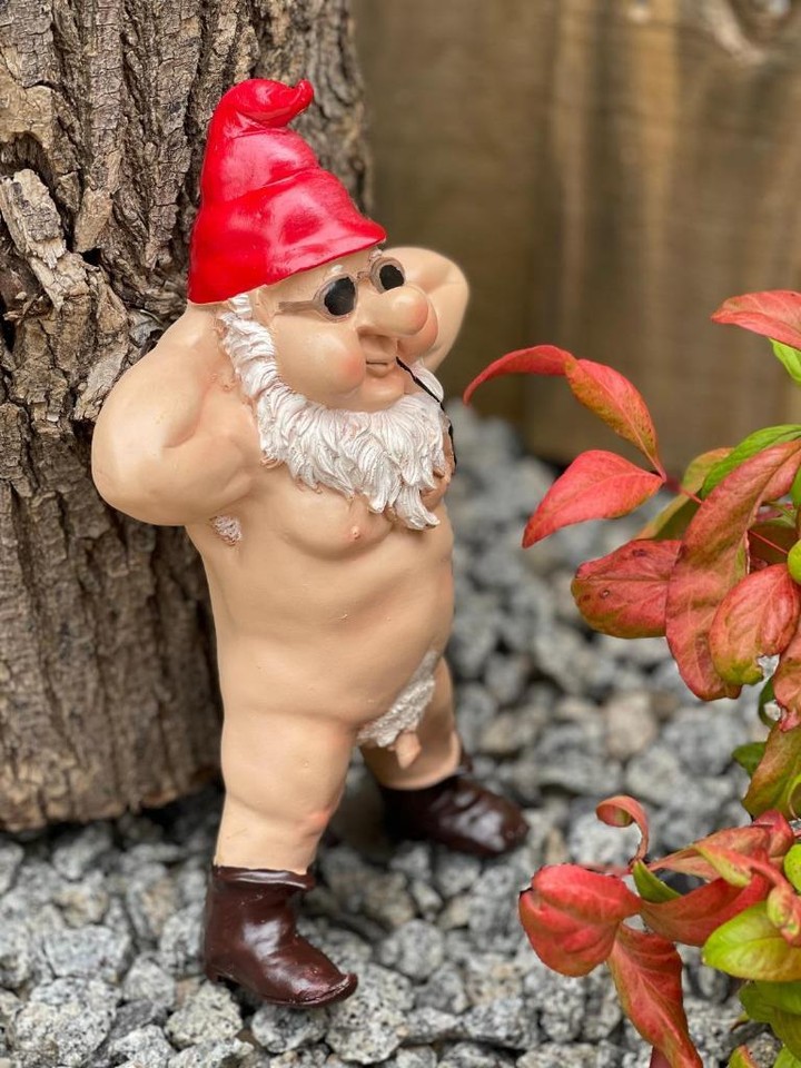 Garden Gnome Naked Nude Gnomes Naughty Laying Down Garden Ornament
