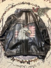 Vintage Harley Davidson Hand Painted Jacket