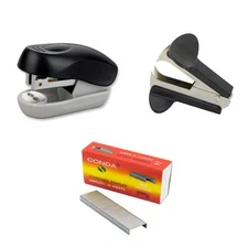 3-in-1 Set, Includes Mini Stapler Stapler Remover and 1000 Count Staples