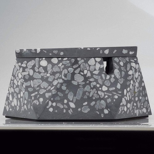Concrete Ashtray with Lid & Stainless Steel Ashtrays for Cigarettes, Stone Gray - Picture 5 of 7