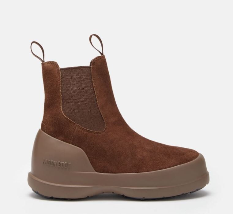 MOON BOOT LUNA CHELSEA SUEDE UNISEX COL. CAMMELLO COD. 2480050 TG. 44