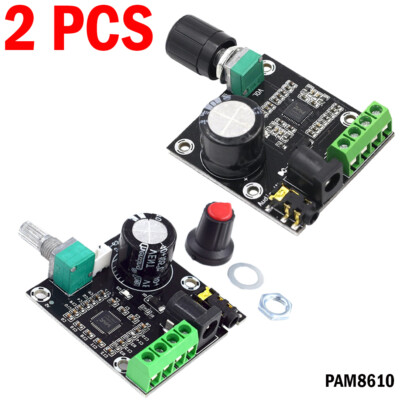 2X PAM8610 10W+10W Dual Channel 12V Class D Digital Audio Amplifier Board Module