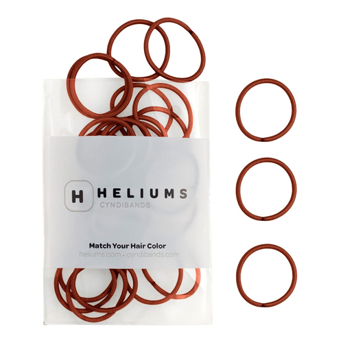 Small Hair Ties - Auburn Red - No Damage Mini 1 Inch Reusable 2Mm Elastics for T
