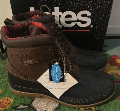 Totes Duck Boots Mens 12 Brown Breck Lodge Waterproof