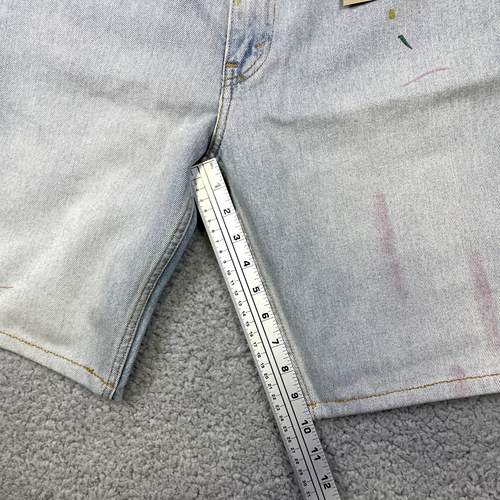 Levi's 550 92 Taper Denim Shorts Jorts Relaxed Fit Paint Splattered Mens Size 32 - Picture 9 of 14