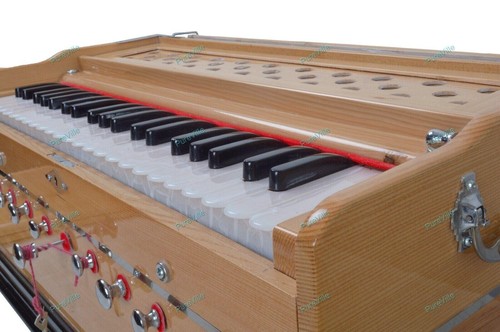 9 Stopper Chudidaar Multi Bellow 42 Key 2 Reed Harmonium With Bag - Picture 7 of 18
