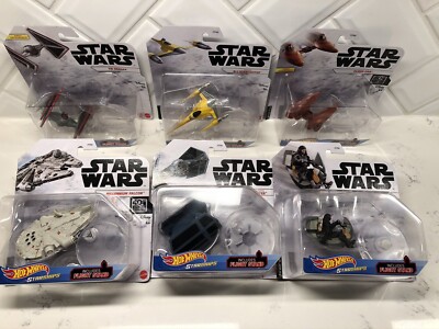 HOT WHEELS 2020 NEW STARSHIPS STAR WARS Set of 6 Including Tie Dagger Cloud Car