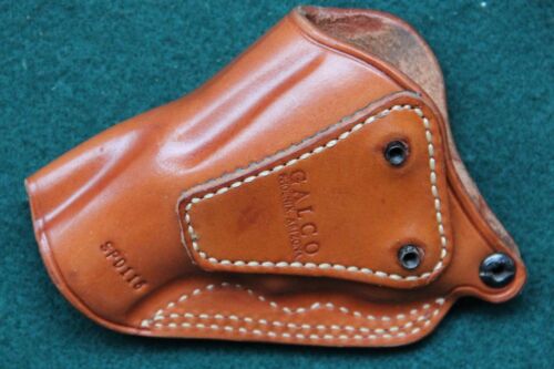 Galco SPD118 Leather Paddle Revolver Pistol Holster Colt Det Spec S&W Chiefs - Picture 3 of 3