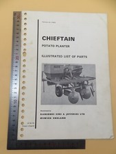 Chieftain Fioriera di Patate Elenco Illustrato di Parti Paperback Ransomes Sim