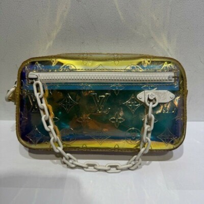 Auth Louis Vuitton M55261 Pochette Volga Aurora Monogram Prism