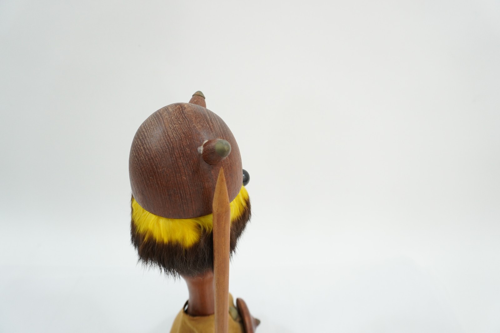 Viking Wood Fur Figure MCM Danish Folk Art Nordic Scandinavian Donk RB388