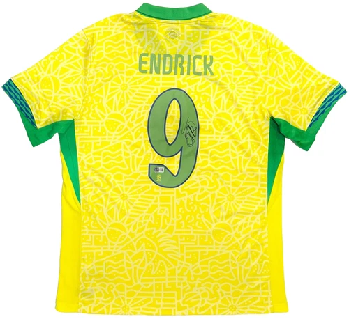 Brazil Endrick Moreira Signed Soccer Jersey BAS Beckett Witnessed