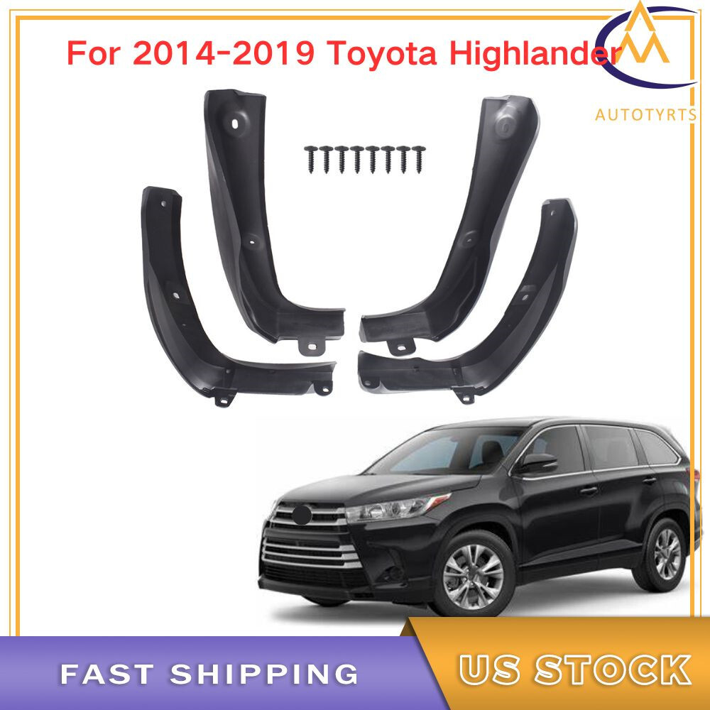 Mud Flaps Splash Guard Fender Mudguard 4Pcs Kit For 2014-2019 Toyota Highlander-image