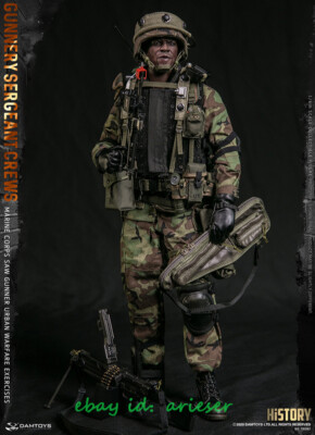 ミリタリー 1/6MARINE CORPS GUNNERY SERGEANT CRRWS DAMTOYS Gunnery Sergeant Crews Marine Corps SAW GUNNER 1/6