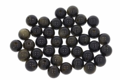 10 Stck. (0,40   */ 1 Stck.) Gold Obsidian 6S172  - 6mm Edelstein Kugel 10 Stück
