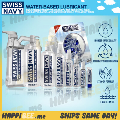 Swiss Navy Premium WATER Lubricant Personal Liquid Gel Lube Backdoor Anal Glide