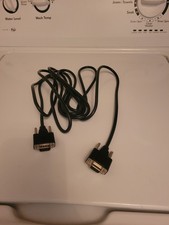 10 Ft DB9 DB 9 9-Pin RS-232 Male to Female M/F Serial Extension Cable BLACK-USED