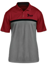 Track Bowling Black Competitor Polo Red/Black/Gray