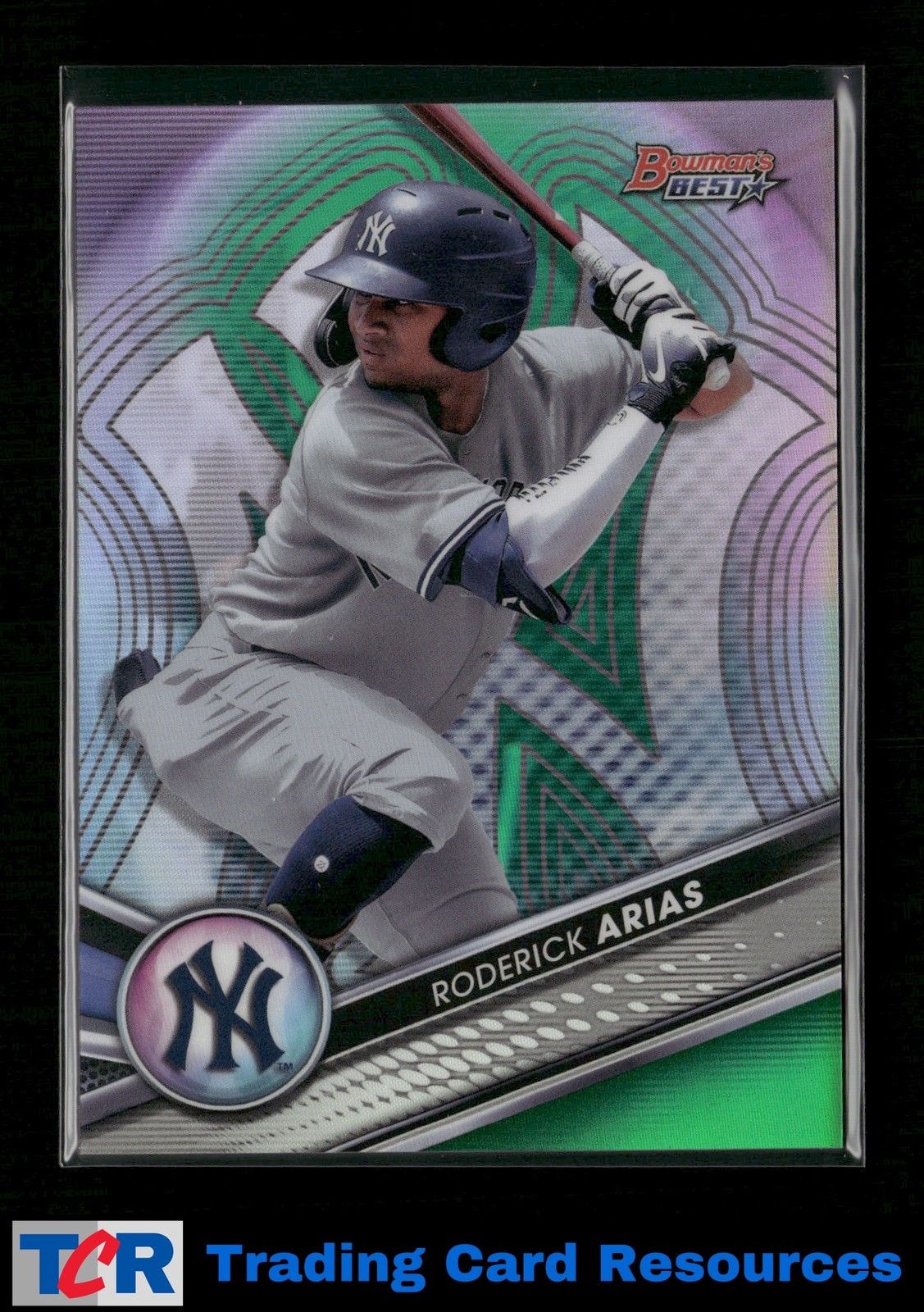 2022 Bowman's Best #TP-13 Roderick Arias Top Prospects Green Refractor #/99