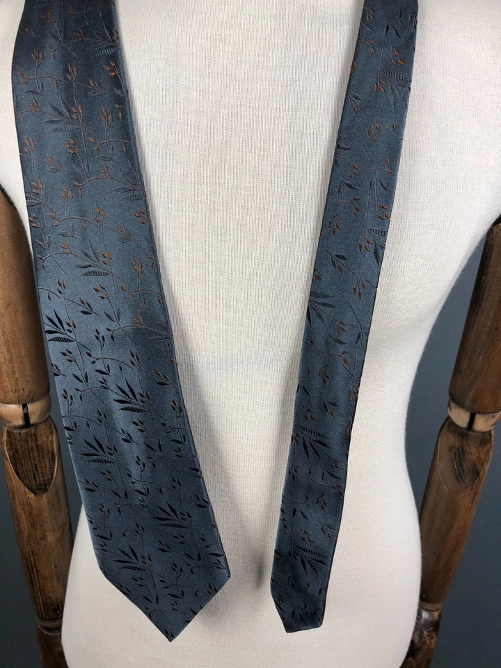 Corbata para hombre Dolce&Gabbana gris seda floral Foto 2 de 4