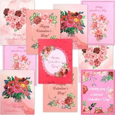 WorldBazaar Valentine Cards with Envelopes Bulk 24 Pack Glitter Valentines Da...