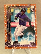 2025 Topps Holiday - Adael Amador #H42 Gold Holiday Lights (RC) Rockies 