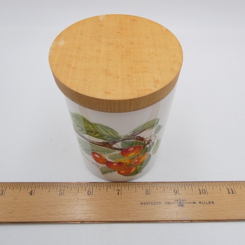 Portmeirion Pomona The Biggarreux Cherry Wood Lidded Storage Jar Canister 5 Inch - Picture 11 of 12