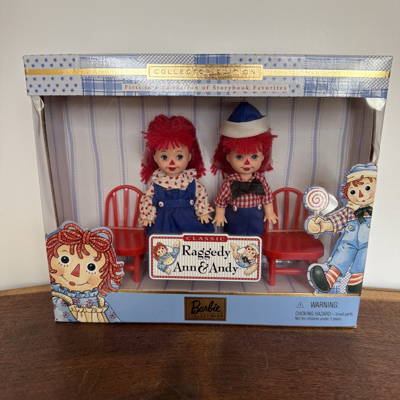 Raggedy Ann and Andy Barbie Dolls Kelly and Tommy Collector Edition Vintage 1999
