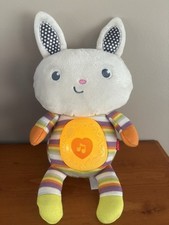 Fisher Price Tiny Garden Sweet Sound Bunny Plush Lights Up Stripe Musical WORKS