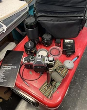 Canon AE-1 Program 35mm SLR Film Camera W/3 Lens   ( T 11 )