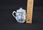 Antique Blue Danube Pattern Porcelain Condiment Mustard Pot Jar with Lid — photo 5