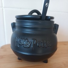 Harry Potter Ceramic Cauldron Soup Mug w/ Lid & Spoon 20 Oz
