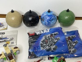LEGO Star Wars Lot - Plo Koon Starfighter, Battle Packs, 4 Planets, Peridea Etc.