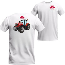 2Side Massey Ferguson Cartoon Tractor Shirt, Red Modern Farm Vehicle Graphic Tee