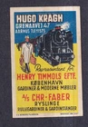 Denmark Poster Stamp  FABER BLINDS FACTORY / TRAIN LOCOMOTIVE
